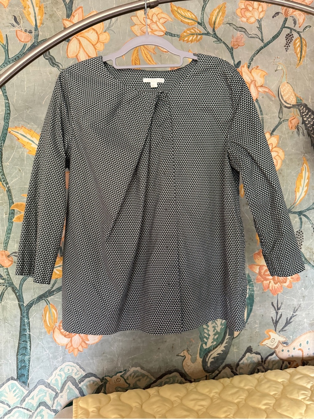 COS Geometric Print Cotton Blouse Size 12